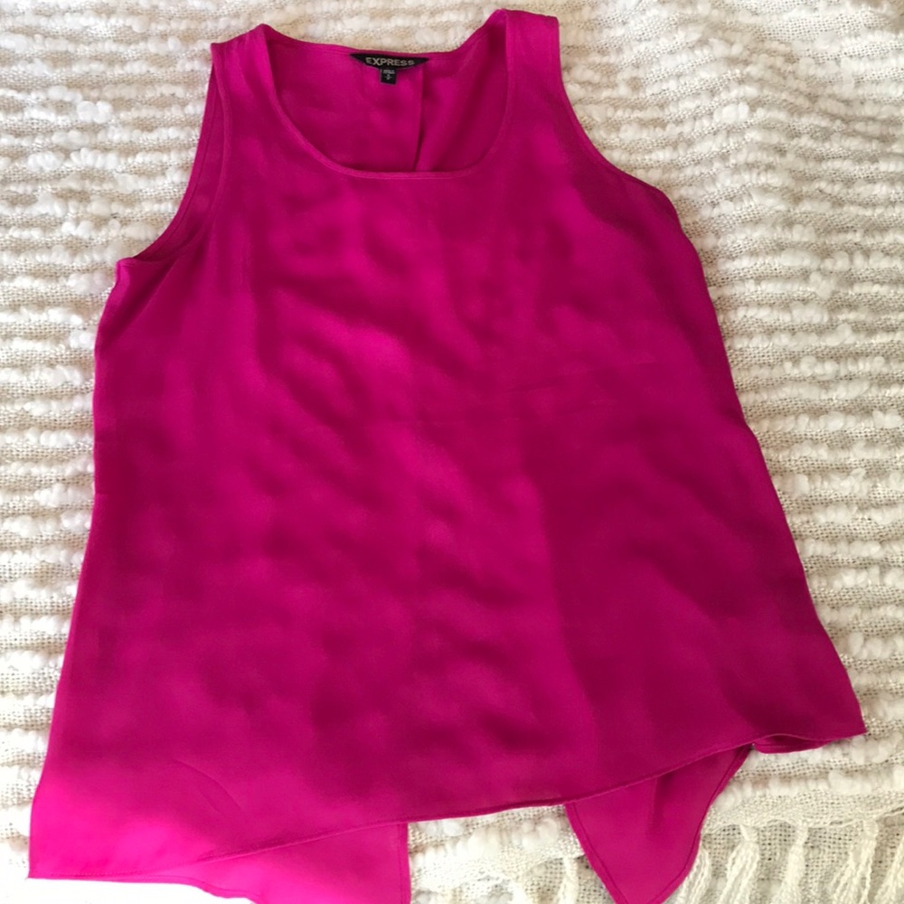 Pink chiffon Express tank